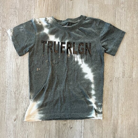 Boys True Religion World Tour Grey Tshirt - M - Picture 1 of 5